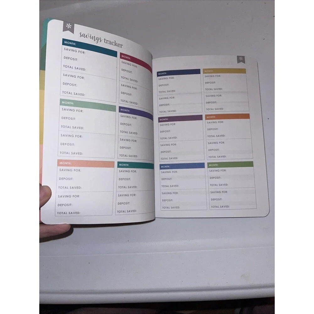 Erin Condren Budget Book 13 Month Planner Geometric Rainbow 8.5 in x 5.75 in